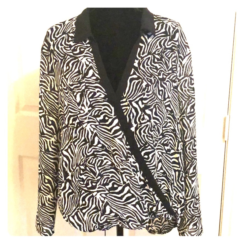 Nicole Zebra Print Hi-Low Top